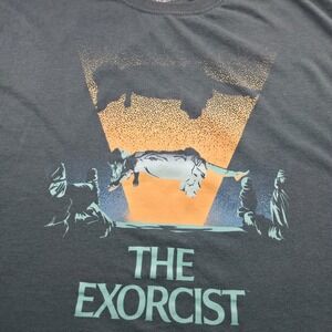 The Exorcist Movie Graphic‎ Tee Mens Large Green Cotton Blend Short Sleeve Shirt